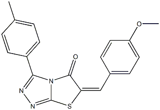 6-(4-methoxybenzylidene)-3-(4-methylphenyl)[1,3]thiazolo[2,3-c][1,2,4]triazol-5(6H)-one Structure