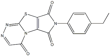 7-(4-ethylphenyl)-4H,6H-pyrrolo[3',4':4,5][1,3]thiazolo[2,3-c][1,2,4]triazine-4,6,8(7H)-trione 구조식 이미지