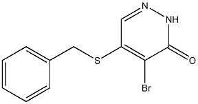 5-(benzylsulfanyl)-4-bromo-3(2H)-pyridazinone Structure