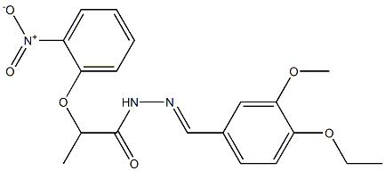 N'-(4-ethoxy-3-methoxybenzylidene)-2-{2-nitrophenoxy}propanohydrazide Structure