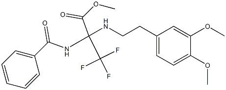 methyl 2-(benzoylamino)-2-{[2-(3,4-dimethoxyphenyl)ethyl]amino}-3,3,3-trifluoropropanoate Structure