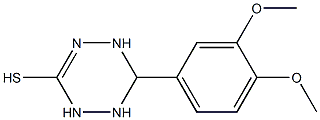 6-(3,4-dimethoxyphenyl)-1,2,5,6-tetrahydro-1,2,4,5-tetraazine-3-thiol 구조식 이미지