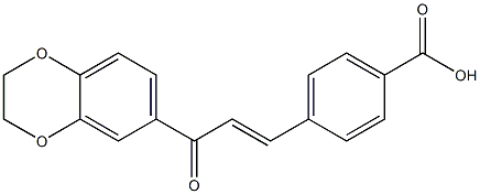 4-[3-(2,3-dihydro-1,4-benzodioxin-6-yl)-3-oxo-1-propenyl]benzoic acid Structure