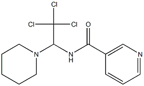 N-[2,2,2-trichloro-1-(1-piperidinyl)ethyl]nicotinamide 구조식 이미지