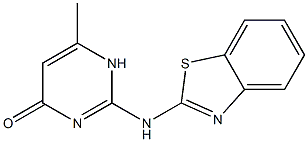 2-(1,3-benzothiazol-2-ylamino)-6-methyl-4(1H)-pyrimidinone Structure