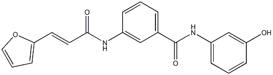 3-{[3-(2-furyl)acryloyl]amino}-N-(3-hydroxyphenyl)benzamide Structure