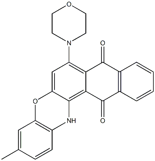 3-methyl-7-(4-morpholinyl)-8H-naphtho[2,3-a]phenoxazine-8,13(14H)-dione 구조식 이미지