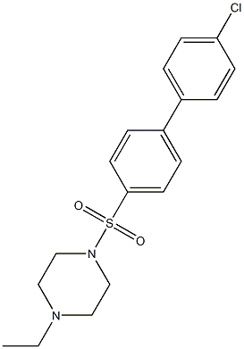 1-[(4'-chloro[1,1'-biphenyl]-4-yl)sulfonyl]-4-ethylpiperazine Structure