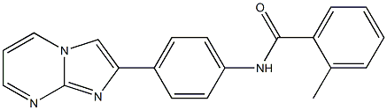 N-(4-imidazo[1,2-a]pyrimidin-2-ylphenyl)-2-methylbenzamide 구조식 이미지