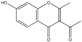 3-acetyl-7-hydroxy-2-methyl-4H-chromen-4-one Structure