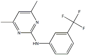 N-(4,6-dimethyl-2-pyrimidinyl)-N-[3-(trifluoromethyl)phenyl]amine 구조식 이미지