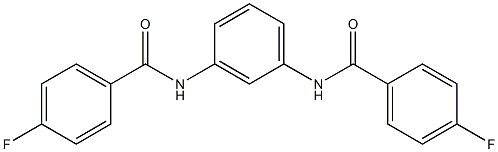 4-fluoro-N-{3-[(4-fluorobenzoyl)amino]phenyl}benzamide Structure
