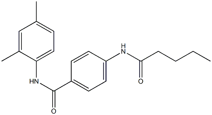 N-(2,4-dimethylphenyl)-4-(pentanoylamino)benzamide 구조식 이미지