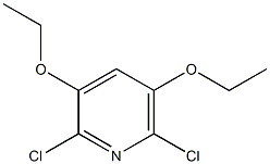 2,6-dichloro-3,5-diethoxypyridine Structure