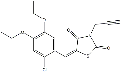 5-(2-chloro-4,5-diethoxybenzylidene)-3-(2-propynyl)-1,3-thiazolidine-2,4-dione Structure