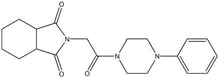 2-[2-oxo-2-(4-phenyl-1-piperazinyl)ethyl]hexahydro-1H-isoindole-1,3(2H)-dione 구조식 이미지