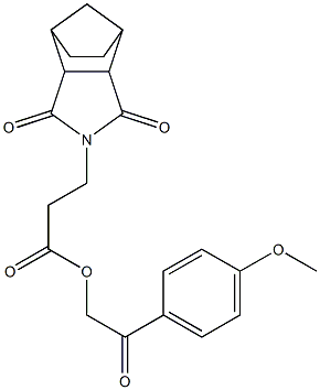 2-(4-methoxyphenyl)-2-oxoethyl 3-(3,5-dioxo-4-azatricyclo[5.2.1.0~2,6~]dec-4-yl)propanoate 구조식 이미지