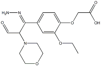 {2-ethoxy-4-[2-(4-morpholinylacetyl)carbohydrazonoyl]phenoxy}acetic acid 구조식 이미지