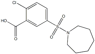 5-(1-azepanylsulfonyl)-2-chlorobenzoic acid 구조식 이미지