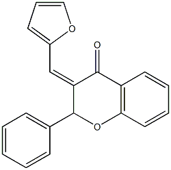3-(2-furylmethylene)-2-phenyl-2,3-dihydro-4H-chromen-4-one 구조식 이미지