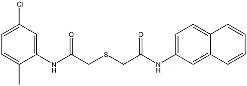 2-{[2-(5-chloro-2-methylanilino)-2-oxoethyl]sulfanyl}-N-(2-naphthyl)acetamide Structure