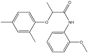 2-(2,4-dimethylphenoxy)-N-(2-methoxyphenyl)propanamide Structure