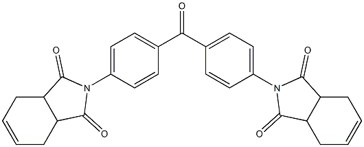 2-{4-[4-(1,3-dioxo-1,3,3a,4,7,7a-hexahydro-2H-isoindol-2-yl)benzoyl]phenyl}-3a,4,7,7a-tetrahydro-1H-isoindole-1,3(2H)-dione 구조식 이미지
