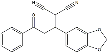 2-[1-(1,3-benzodioxol-5-yl)-3-oxo-3-phenylpropyl]malononitrile 구조식 이미지