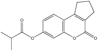 4-oxo-1,2,3,4-tetrahydrocyclopenta[c]chromen-7-yl 2-methylpropanoate 구조식 이미지