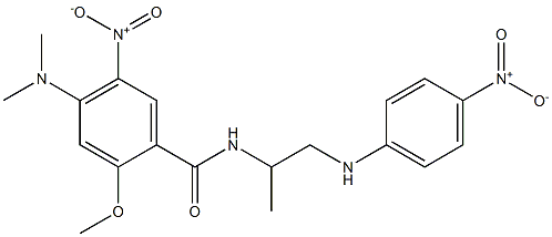 4-(dimethylamino)-5-nitro-N-(2-{4-nitroanilino}-1-methylethyl)-2-methoxybenzamide Structure