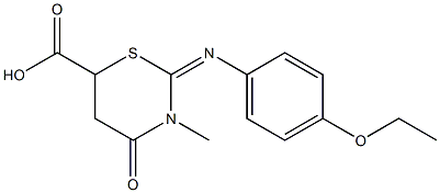 2-[(4-ethoxyphenyl)imino]-3-methyl-4-oxo-1,3-thiazinane-6-carboxylic acid 구조식 이미지