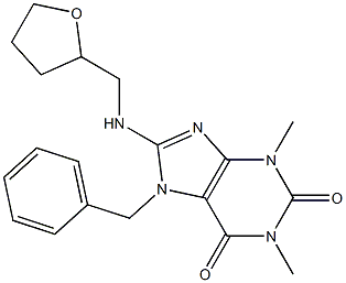 7-benzyl-1,3-dimethyl-8-[(tetrahydro-2-furanylmethyl)amino]-3,7-dihydro-1H-purine-2,6-dione 구조식 이미지