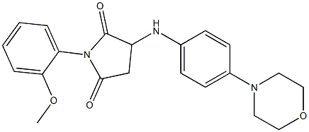 1-(2-methoxyphenyl)-3-[4-(4-morpholinyl)anilino]-2,5-pyrrolidinedione Structure