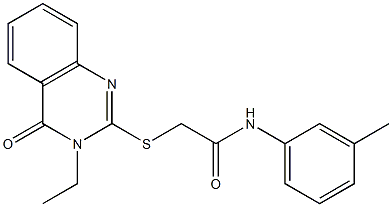 2-[(3-ethyl-4-oxo-3,4-dihydroquinazolin-2-yl)sulfanyl]-N-(3-methylphenyl)acetamide Structure