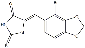 5-[(4-bromo-1,3-benzodioxol-5-yl)methylene]-2-thioxo-1,3-thiazolidin-4-one 구조식 이미지