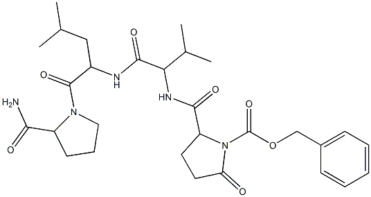 benzyl 2-{[(1-{[(1-{[2-(aminocarbonyl)-1-pyrrolidinyl]carbonyl}-3-methylbutyl)amino]carbonyl}-2-methylpropyl)amino]carbonyl}-5-oxo-1-pyrrolidinecarboxylate Structure