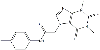 2-(1,3-dimethyl-2,6-dioxo-1,2,3,6-tetrahydro-7H-purin-7-yl)-N-(4-methylphenyl)acetamide Structure