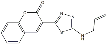 3-[5-(allylamino)-1,3,4-thiadiazol-2-yl]-2H-chromen-2-one 구조식 이미지