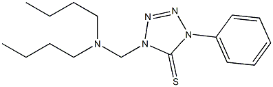 1-[(dibutylamino)methyl]-4-phenyl-1,4-dihydro-5H-tetraazole-5-thione 구조식 이미지