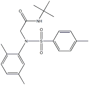 N-(tert-butyl)-2-{2,5-dimethyl[(4-methylphenyl)sulfonyl]anilino}acetamide Structure