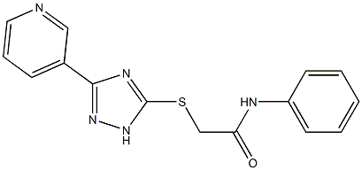 N-phenyl-2-{[3-(3-pyridinyl)-1H-1,2,4-triazol-5-yl]sulfanyl}acetamide Structure