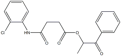 1-methyl-2-oxo-2-phenylethyl 4-(2-chloroanilino)-4-oxobutanoate Structure