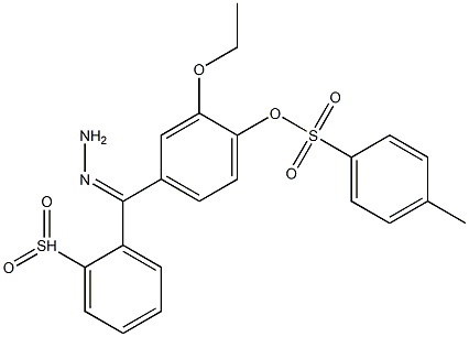 2-ethoxy-4-[2-(phenylsulfonyl)carbohydrazonoyl]phenyl 4-methylbenzenesulfonate 구조식 이미지