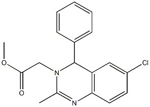 methyl (6-chloro-2-methyl-4-phenyl-3(4H)-quinazolinyl)acetate Structure