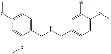 N-(3-bromo-4-methoxybenzyl)-N-(2,4-dimethoxybenzyl)amine Structure