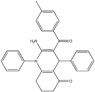 2-amino-3-(4-methylbenzoyl)-1,4-diphenyl-4,6,7,8-tetrahydro-5(1H)-quinolinone 구조식 이미지