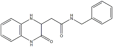 N-benzyl-2-(3-oxo-1,2,3,4-tetrahydro-2-quinoxalinyl)acetamide 구조식 이미지