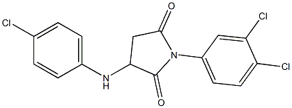 3-(4-chloroanilino)-1-(3,4-dichlorophenyl)-2,5-pyrrolidinedione Structure