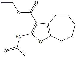 ethyl 2-(acetylamino)-5,6,7,8-tetrahydro-4H-cyclohepta[b]thiophene-3-carboxylate 구조식 이미지