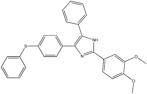 2-(3,4-dimethoxyphenyl)-5-phenyl-4-[4-(phenylsulfanyl)phenyl]-1H-imidazole 구조식 이미지